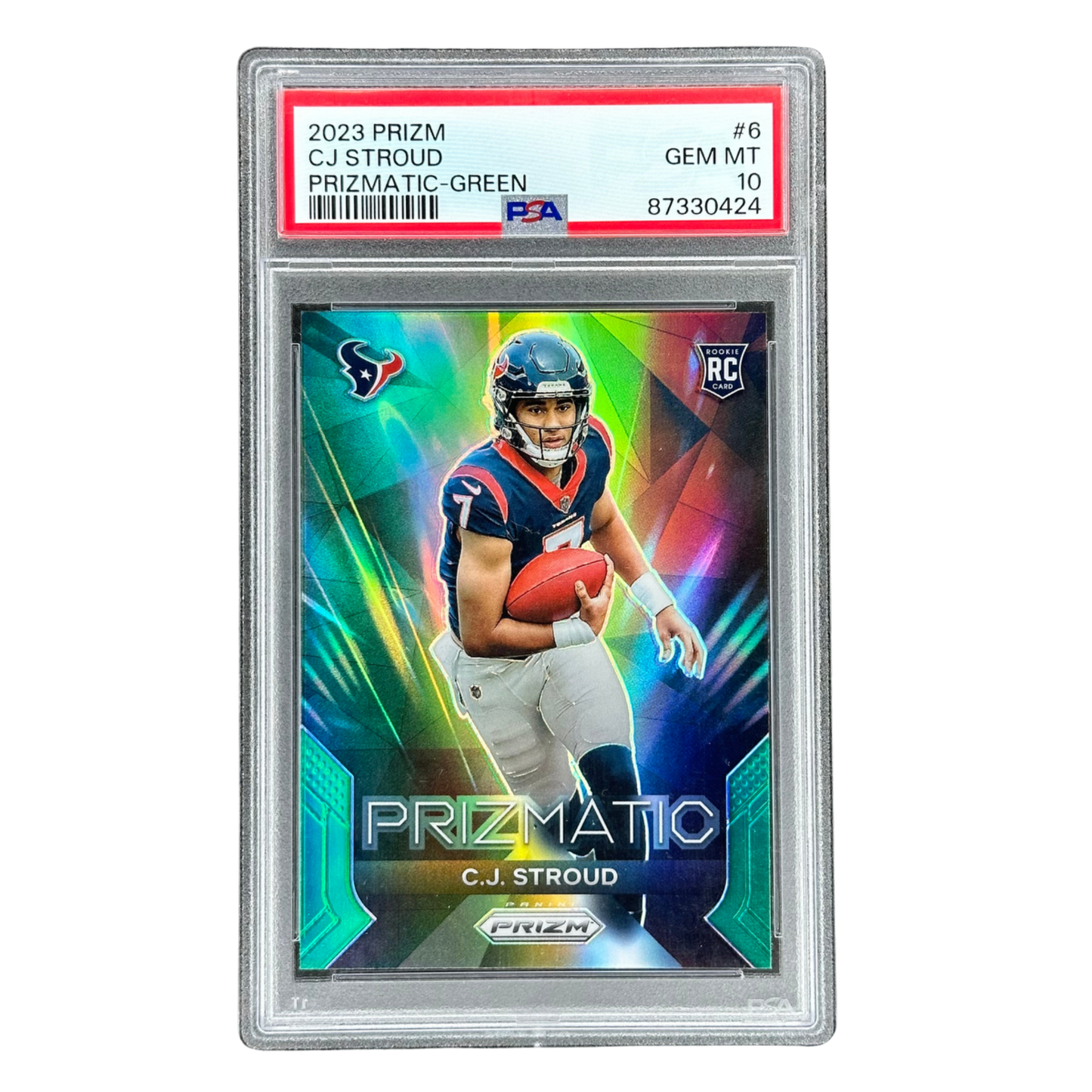 CJ Stroud 2023 Prizm Prizmatic Green RC Rookie Card PSA 10 #6