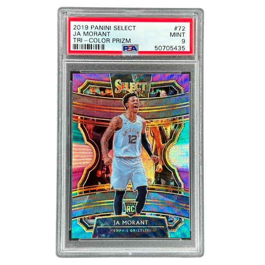 Ja Morant 2019 Select Tri-Color Concourse RC Rookie Card PSA 9 #72