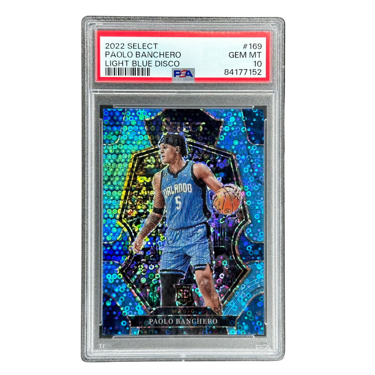 Paolo Banchero 2022 Select Light Blue Disco 42/99 Premiere Level RC Rookie Card PSA 10 #169