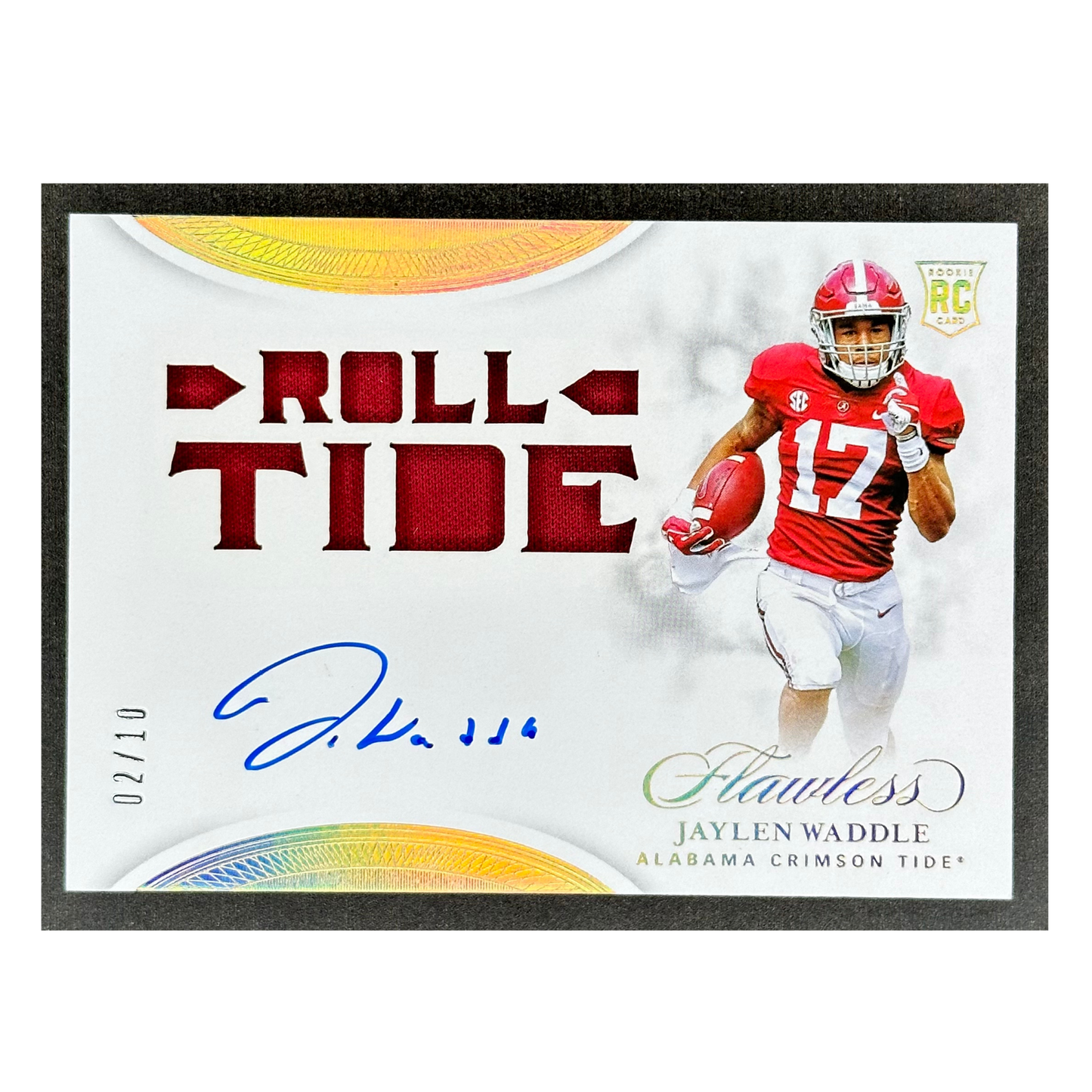 Jaylen Waddle 2021 Flawless Collegiate Roll Tide Gold Auto 2/10 #FTS-JW