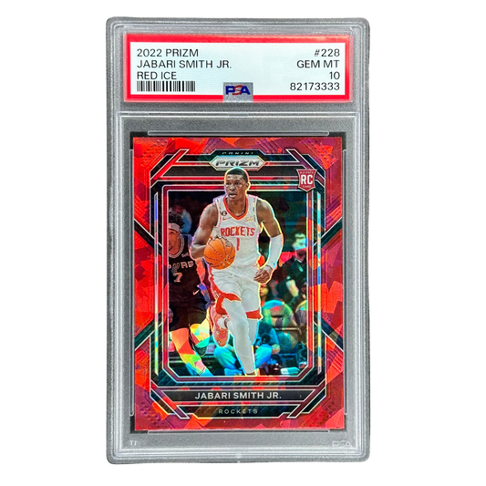 Jabari Smith Jr. 2022 Prizm Red Ice RC Rookie Card PSA 10 #228