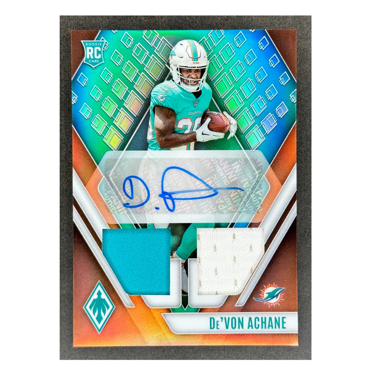 De‘Von Achane 2023 Phoenix RC Rookie Card Auto 51/125 #RAD-DA