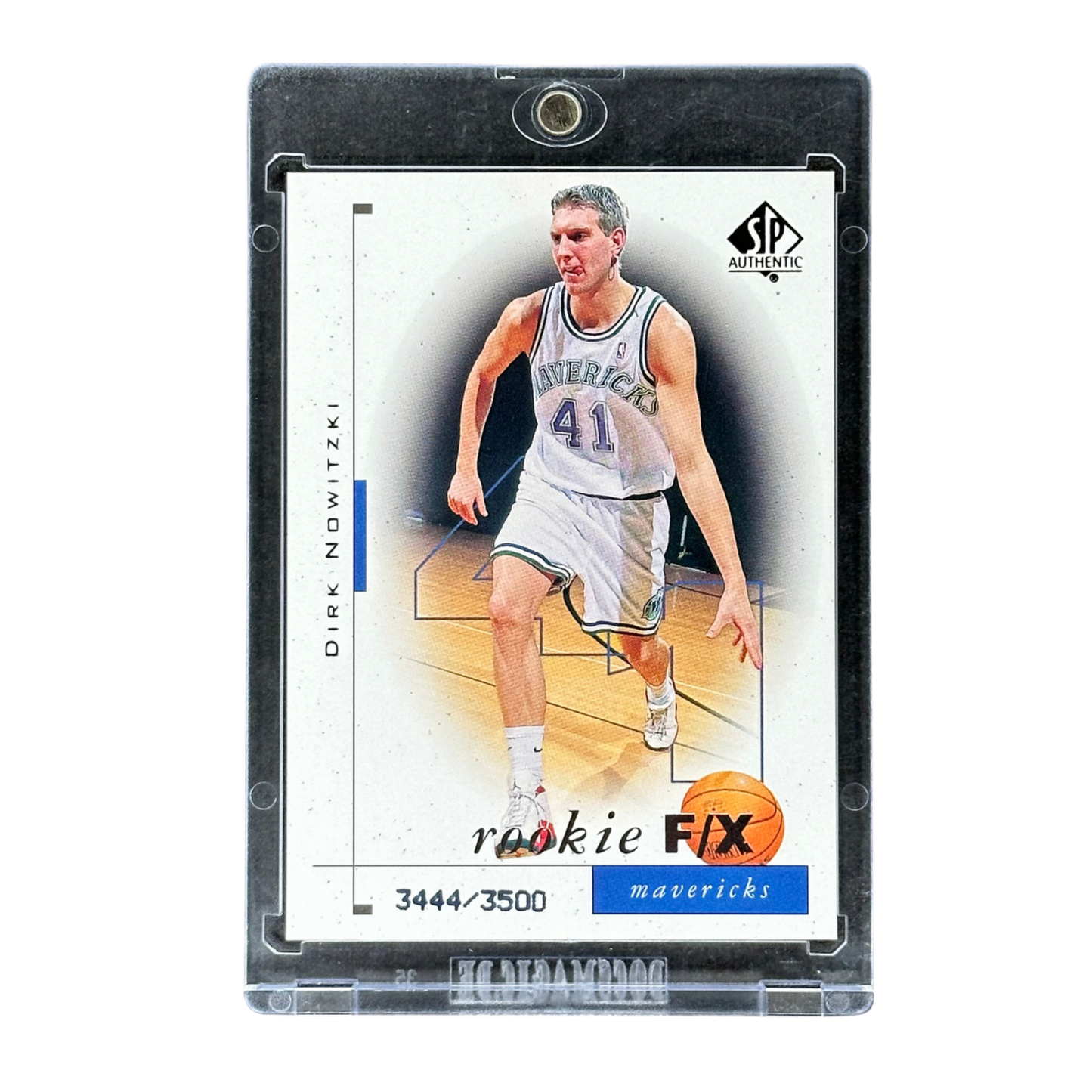 Dirk Nowitzki 1998-99 SP Authentic RC Rookie Card F/X 3444/3500 #99