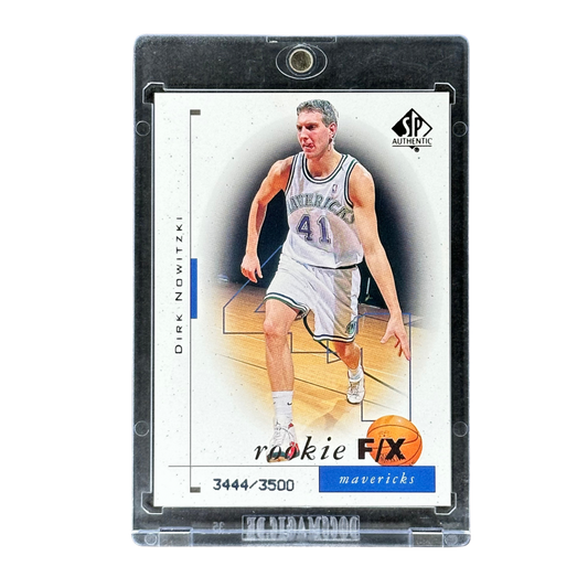 Dirk Nowitzki 1998-99 SP Authentic RC Rookie Card F/X 3444/3500 #99