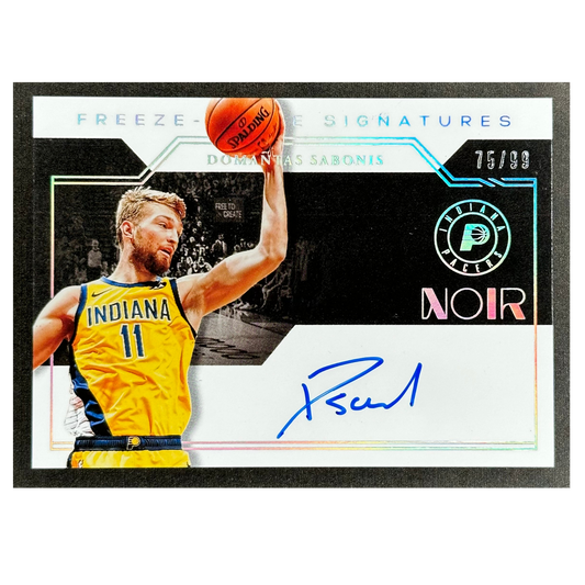 Domantas Sabonis 2020 Noir Freeze Signatures Auto 75/99 #FF-DAB