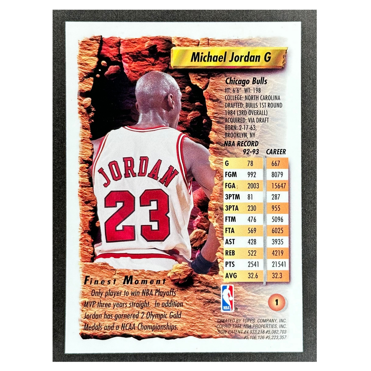 Michael Jordan 1993 Topps Finest #1