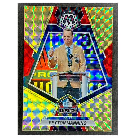 Peyton Manning 2023 Mosaic Hall of Fame Red Yellow Choice 76/80 #274