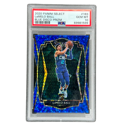 Lamelo Ball 2020 Select Blue Disco 23/25 RC Rookie Card PSA 10 #183