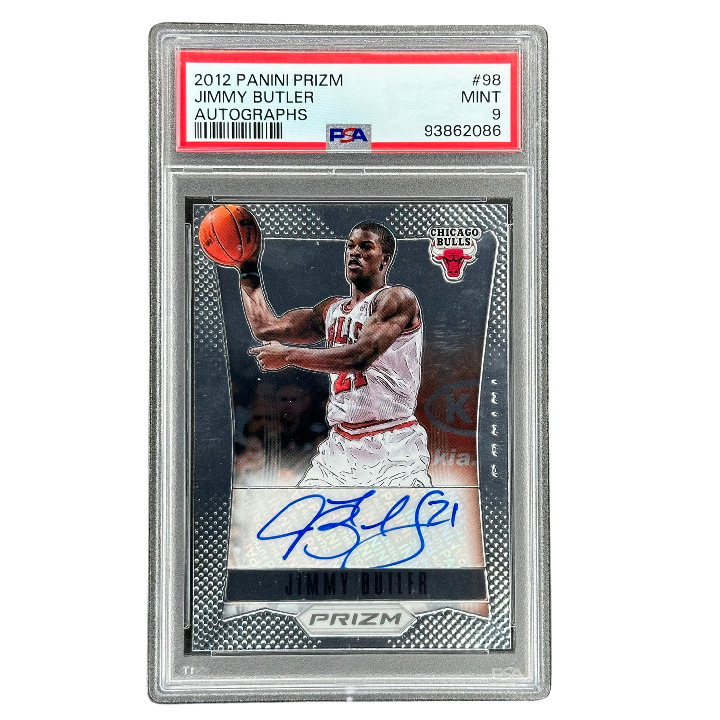 Jimmy Butler 2012 Prizm RC Rookie Card Auto PSA 9 #98