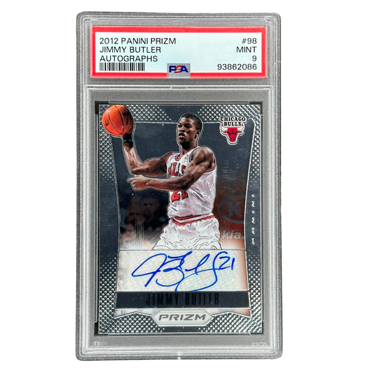 Jimmy Butler 2012 Prizm RC Rookie Card Auto PSA 9 #98