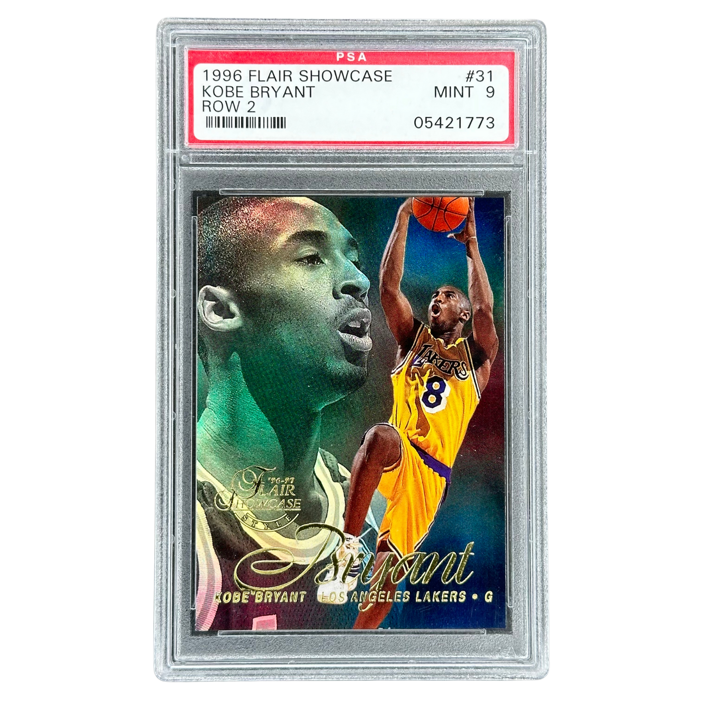 Kobe Bryant 1996 Flair Showcase Row 2 RC Rookie Card PSA 9 #31