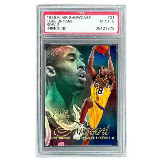 Kobe Bryant 1996 Flair Showcase Row 2 RC Rookie Card PSA 9 #31