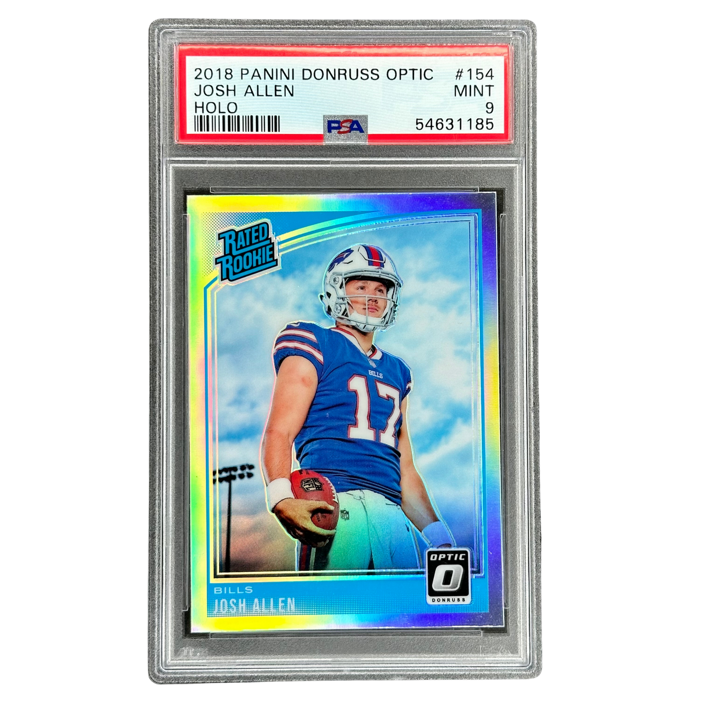 Josh Allen 2018 Optic Holo RC Rookie Card PSA 9 #154