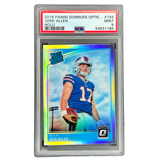 Josh Allen 2018 Optic Holo RC Rookie Card PSA 9 #154