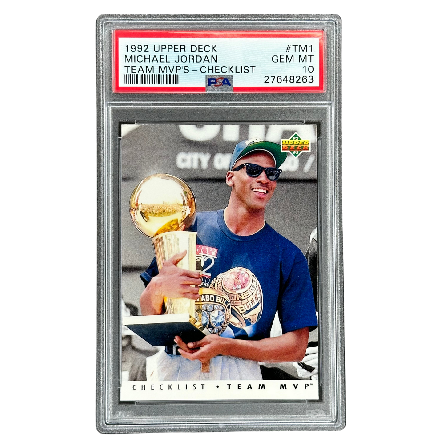 Michael Jordan 1992 Upper Deck Team MVPs Checklist PSA 10 #TM1