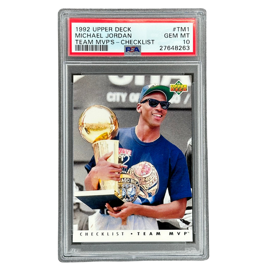 Michael Jordan 1992 Upper Deck Team MVPs Checklist PSA 10 #TM1