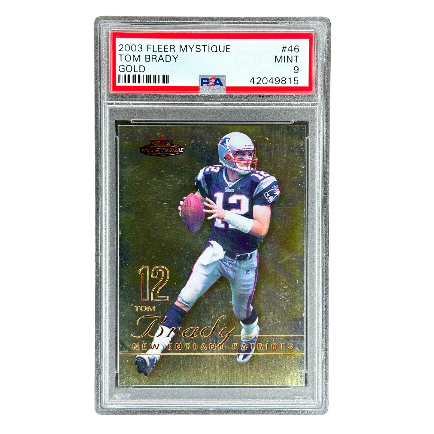 Tom Brady 2003 Fleer Mystique Gold 45/150 PSA 9 #46