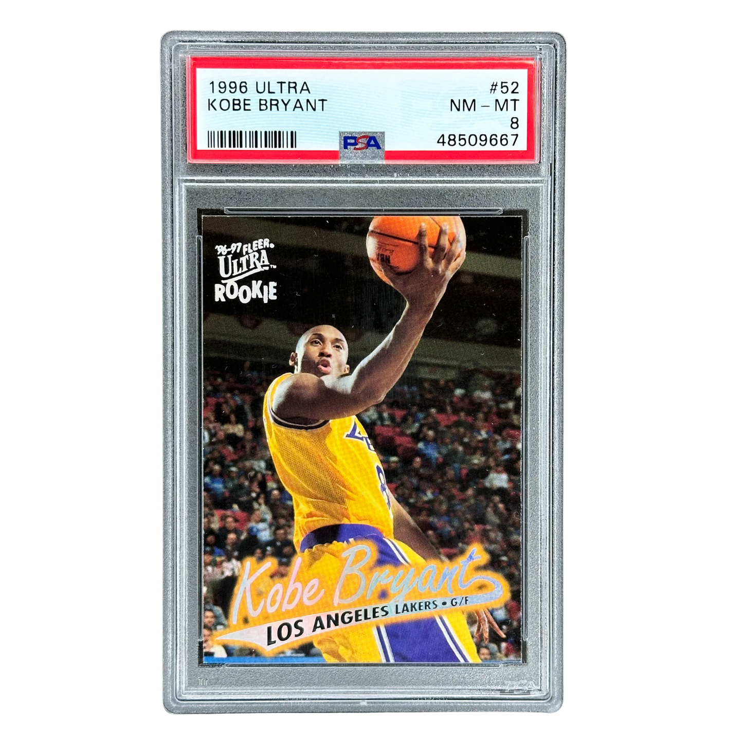 Kobe Bryant 1996 Fleer Ultra RC Rookie Card PSA 8 #52