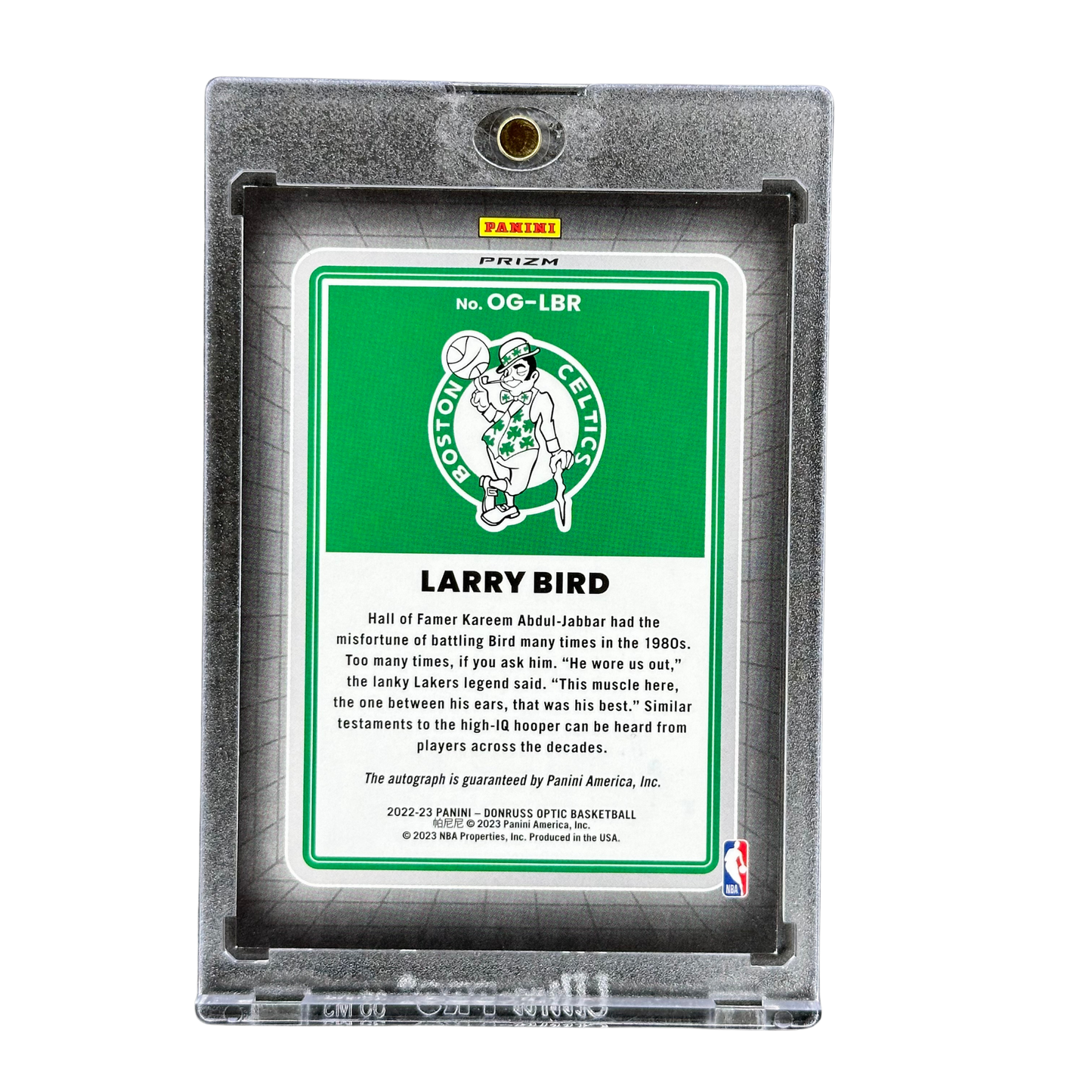 Larry Bird 2022 Optic Opti-Graphs Auto #OG-LBR