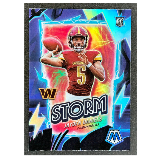 Jayden Daniels 2024 Mosaic Storm Silver RC Rookie Card #1