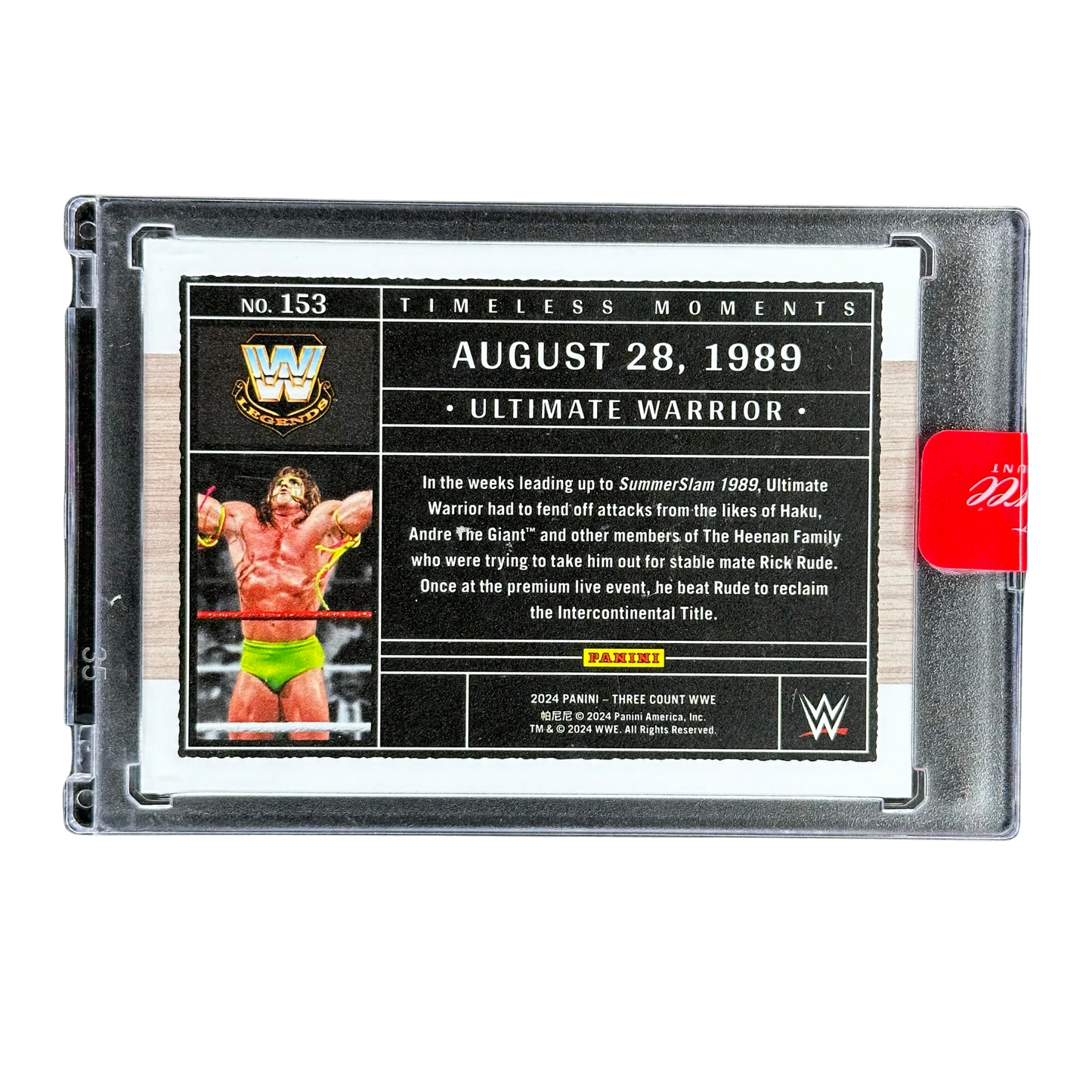 Ultimate Warrior 2024 Three Count 8/8 Panini Sealed #153