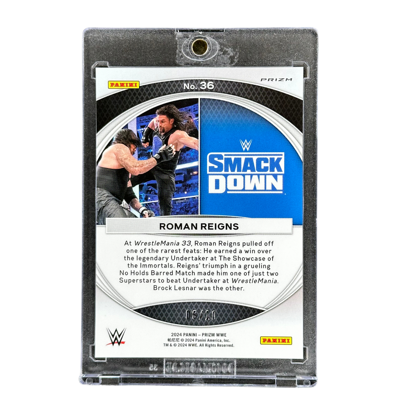 Roman Reigns 2024 Prizm Gold Wrestlemania Moments 6/10 #36