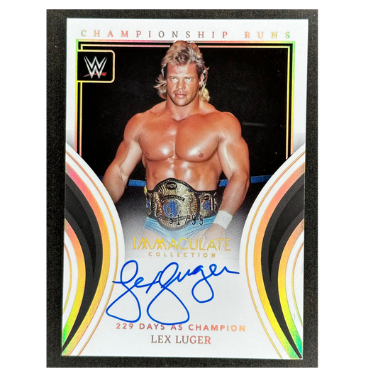 Lex Luger 2023 Immaculate Auto Championship Runs 61/99 #ICR-LXL