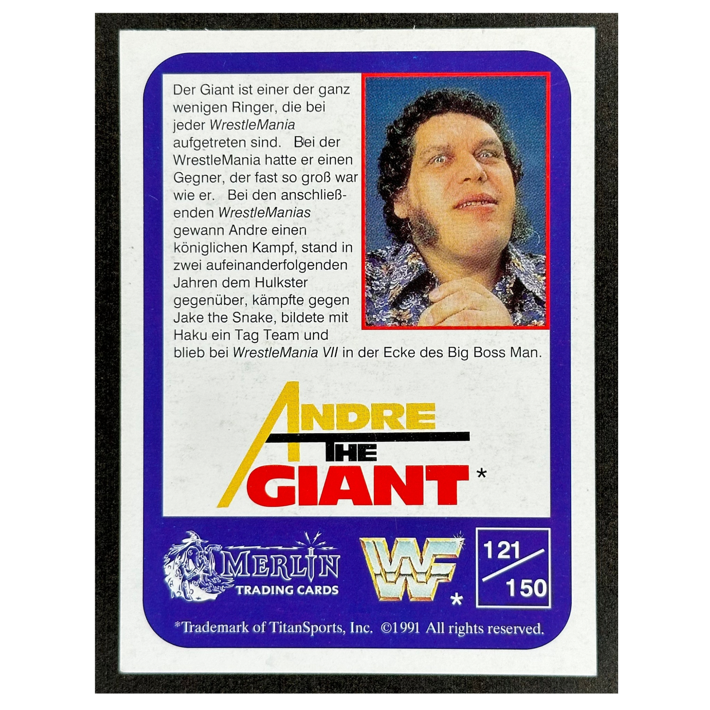 Andre the Giant 1991 WWF Merlin #121