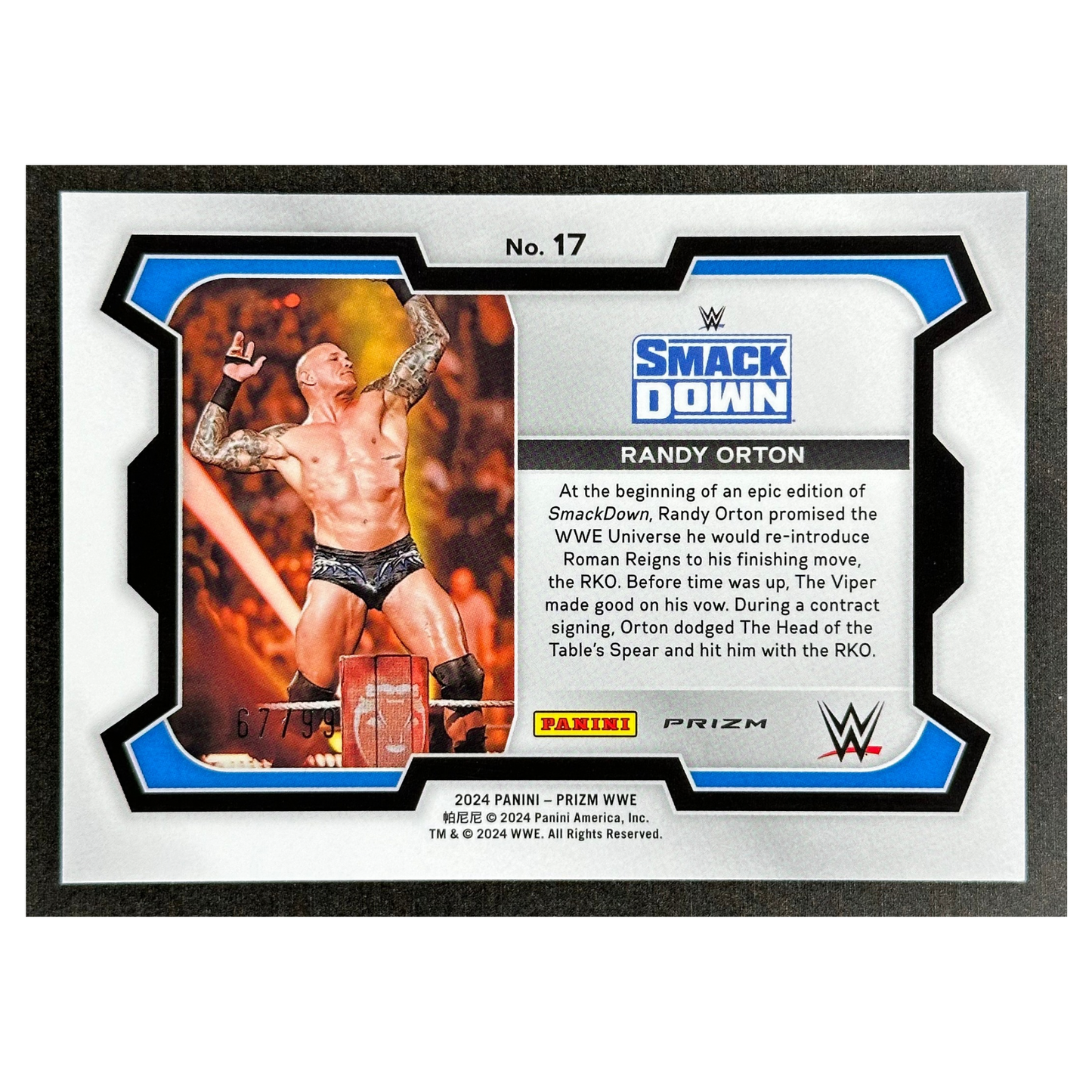 Randy Orton 2024 Prizm Orange 67/99 #17