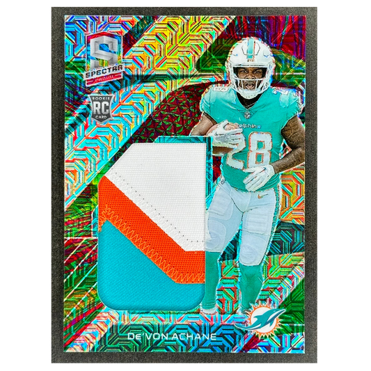 De‘Von Achane 2023 Spectra RC Rookie Card Patch 18/25 #MME-DEA