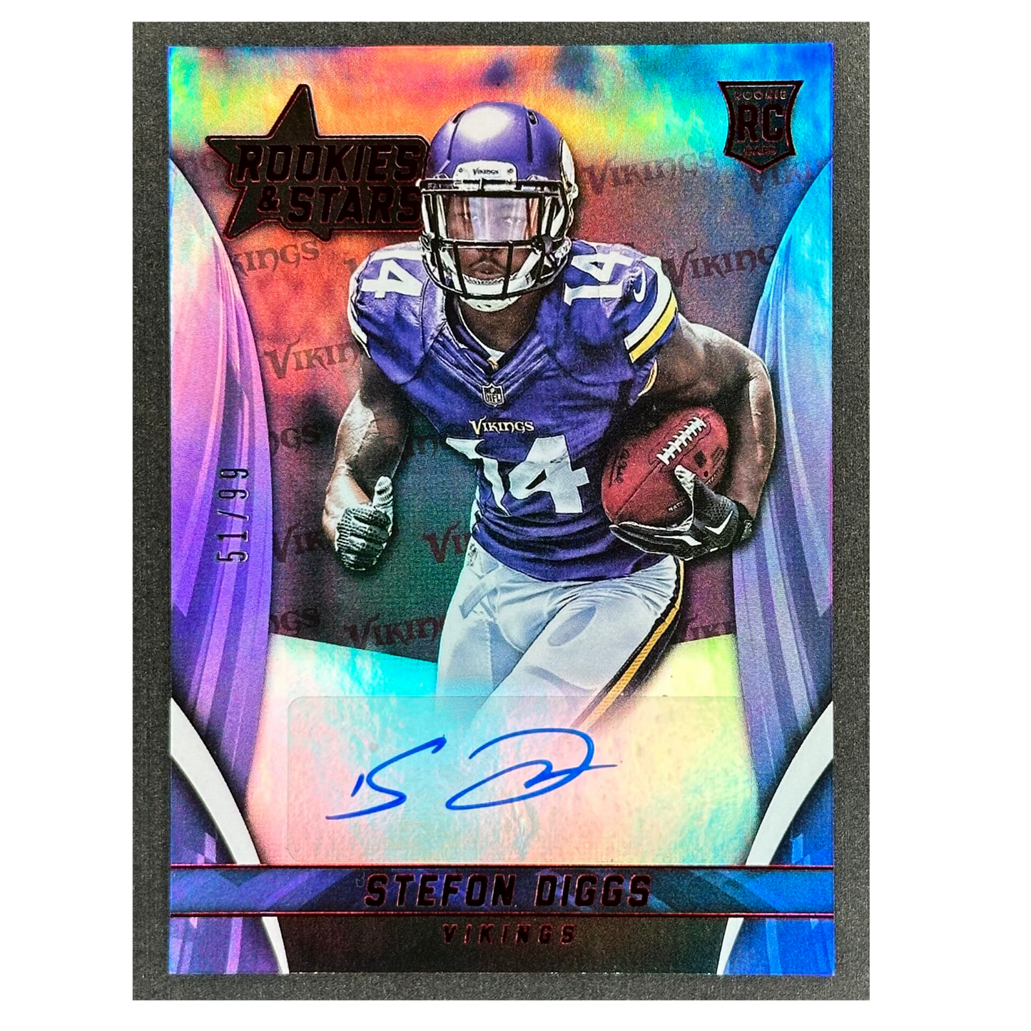 Stefon Diggs 2015 Rookies & Stars RC Rookie Card Auto 51/99 #RS-SD