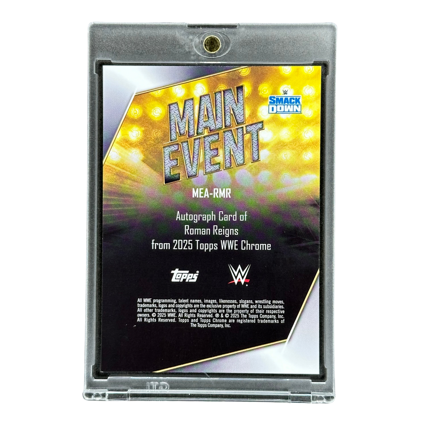 Roman Reigns 2025 Chrome Main Event Auto 102/150 #MEA-RMR