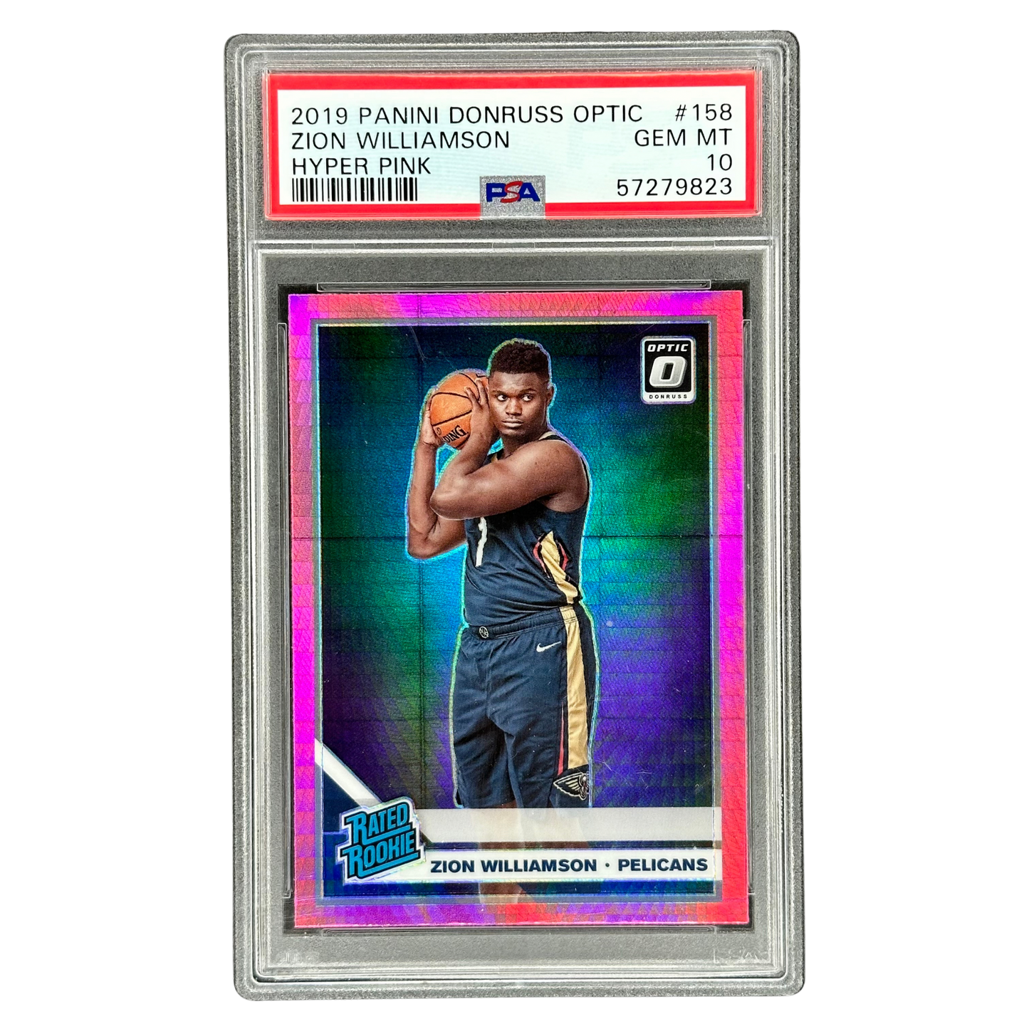 Zion Williamson 2019 Optic Hyper Pink RC Rookie Card PSA 10 #158