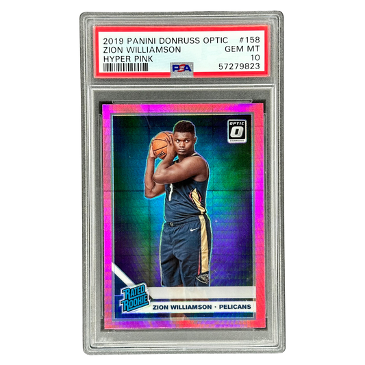 Zion Williamson 2019 Optic Hyper Pink RC Rookie Card PSA 10 #158