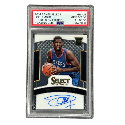 Joel Embiid 2014 Select Rookie Signatures 162/275 on Card Auto PSA 10 #RS-JE