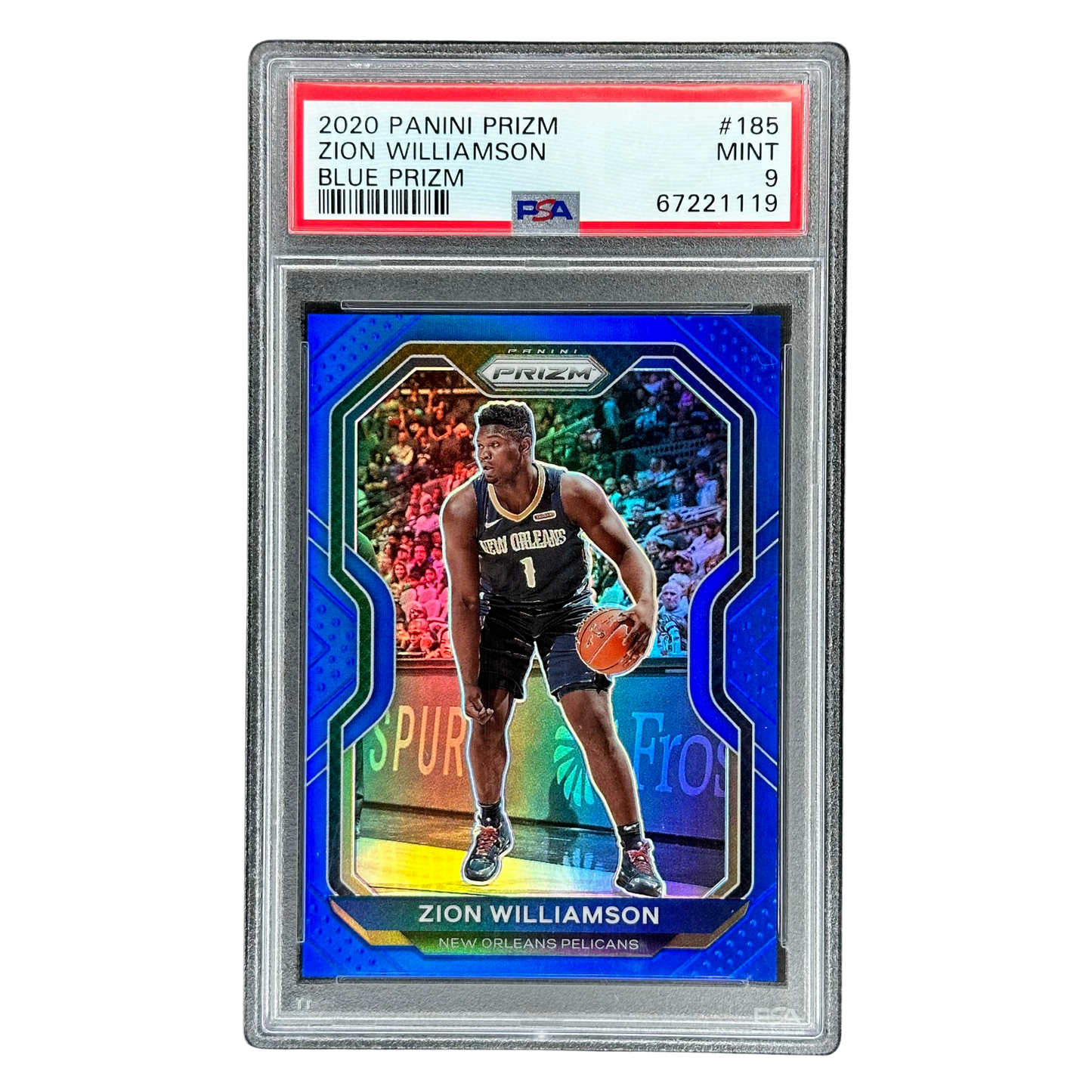 Zion Williamson 2020 Prizm Blue 138/199 PSA 9 #185