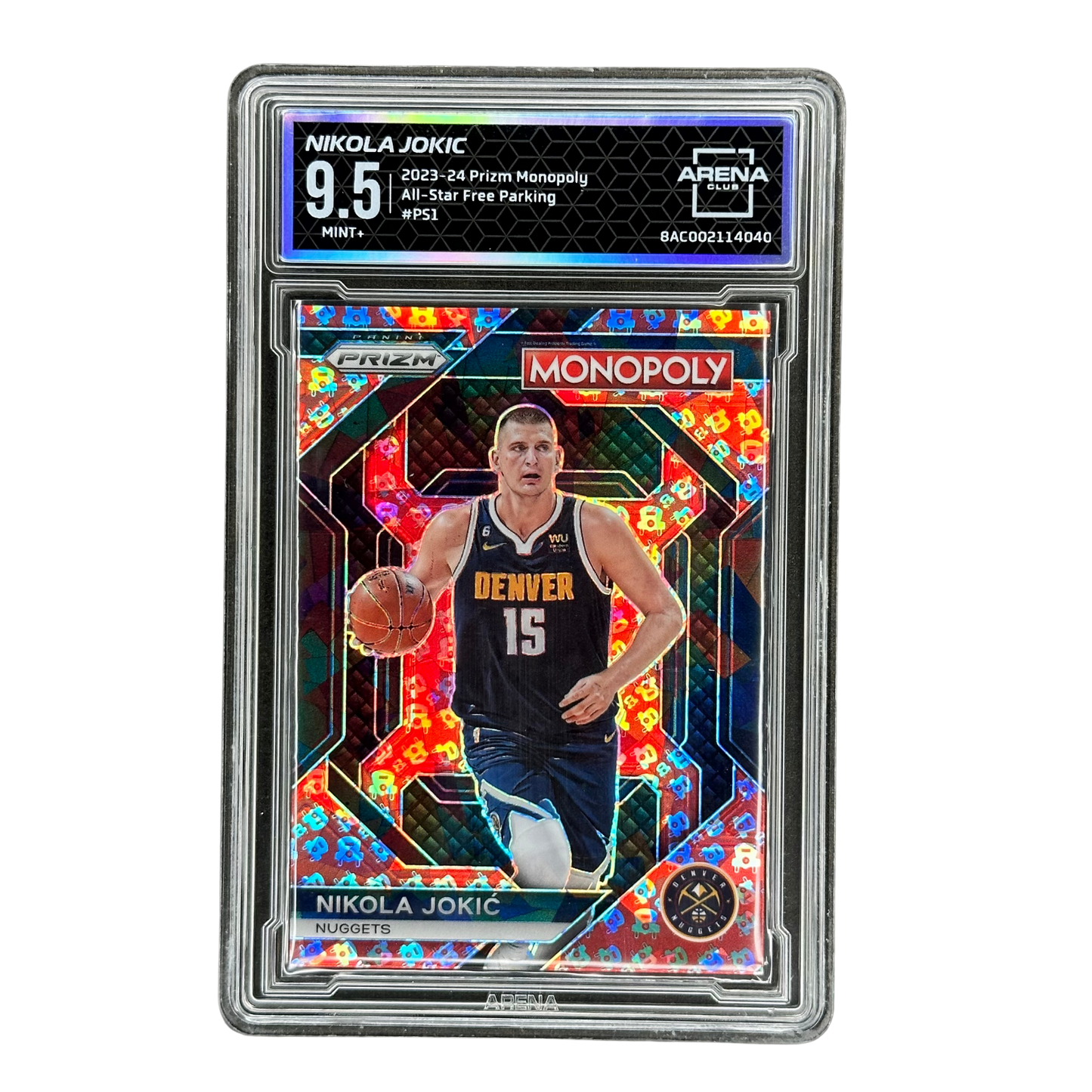 Nikola Jokic 2023 Prizm Monopoly All-Star Free Parking Arena Club 9.5 #PS1