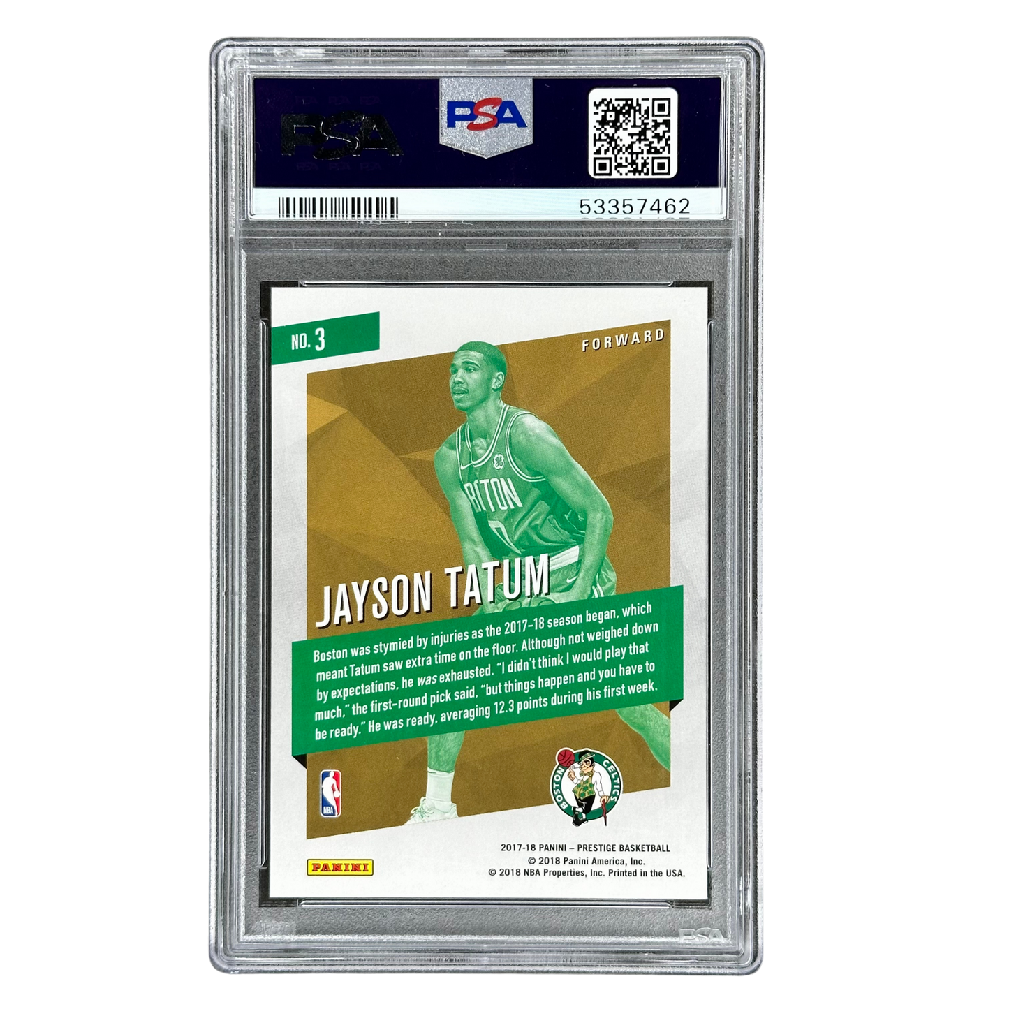 Jayson Tatum 2017 Prestige Micro Edge Rookies PSA 10 #3