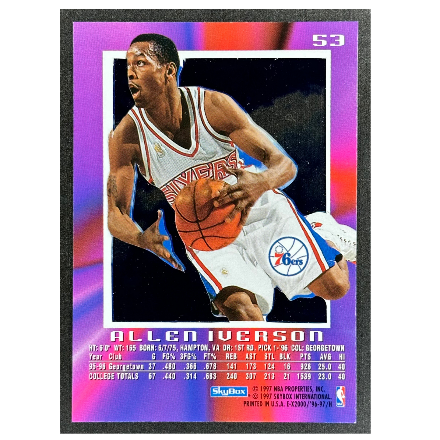 Allen Iverson 1997 Skybox E-X 2000 #53