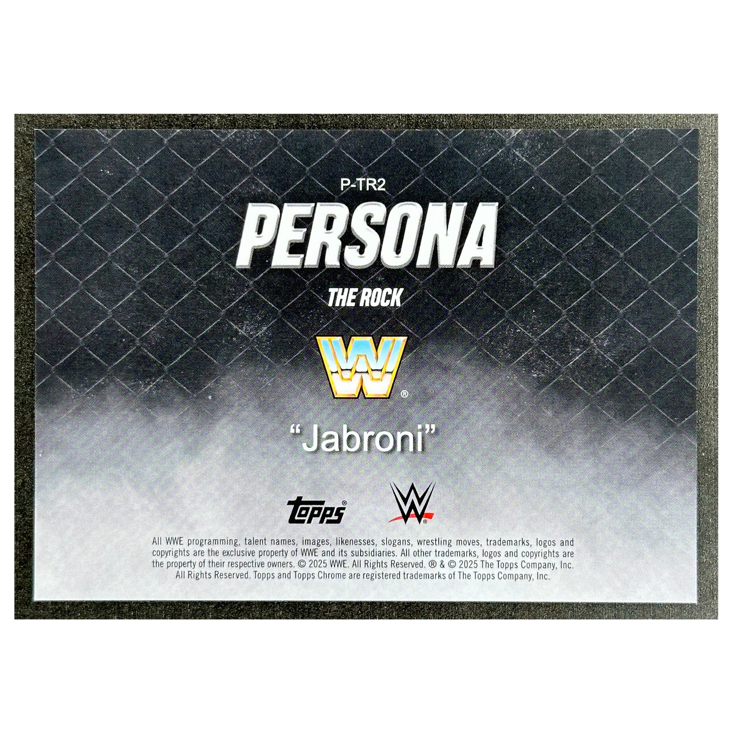 The Rock 2025 Topps Chrome Persona Jabroni #P-TR2