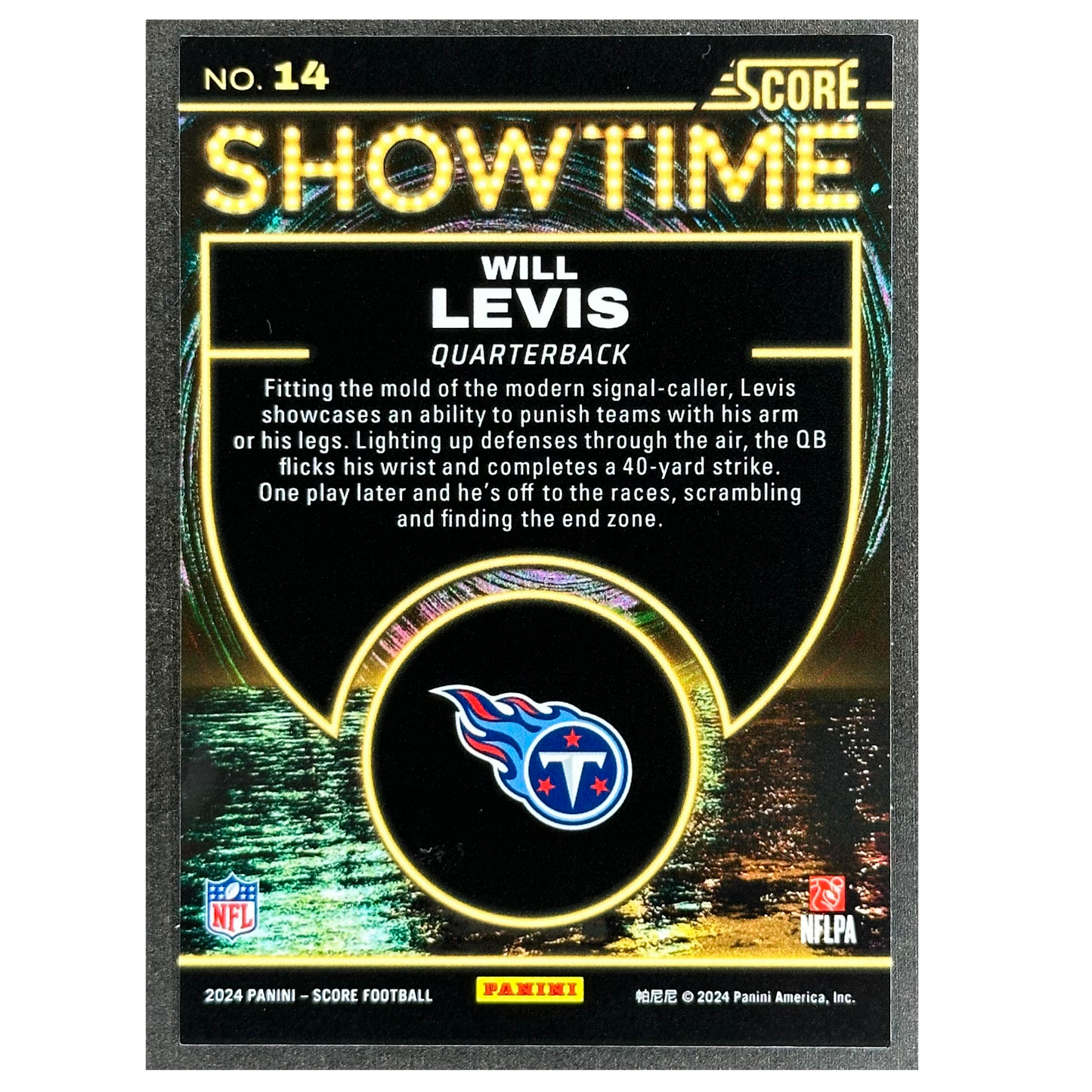 Will Levis 2024 Score Showtime #14