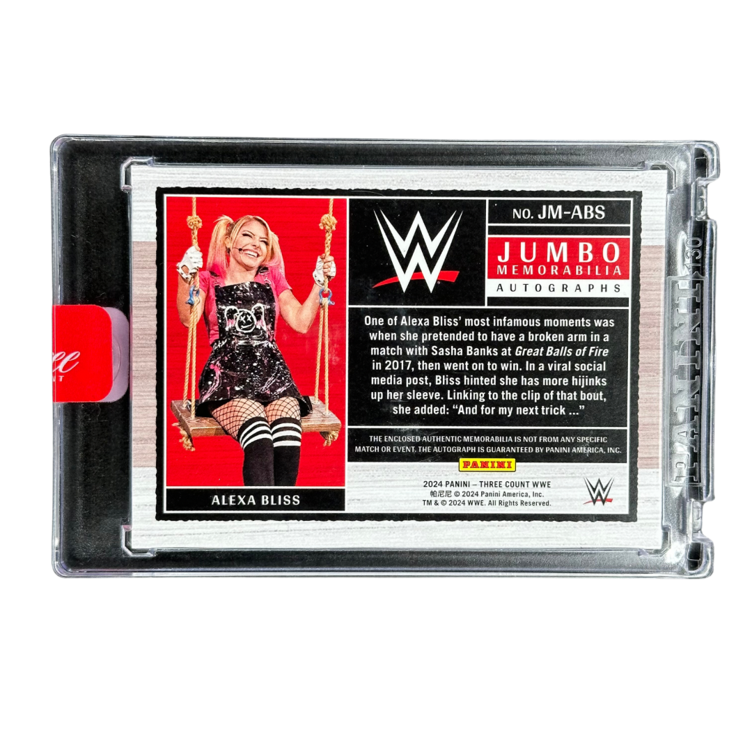 Alexa Bliss 2024 Three Count Memorabilia Auto 55/99 Panini Sealed #JM-ABS